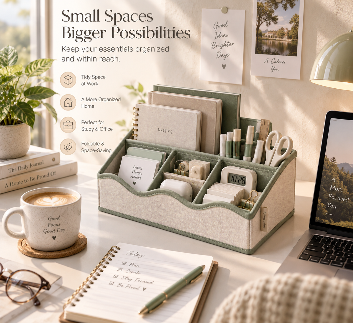Foldable Fabric Desktop Organizer