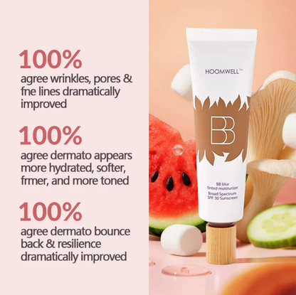 💜💜✨LAST DAY SALE BUY 1  GET 1 FREE!!💜✨BB Blur SPF 30+ Tinted Moisturizer + Brush — Instant Glow, Hydration & Pore-Blur Finish 💜
